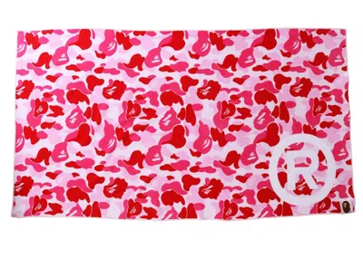 Pre-owned Bape Abc Camo Beach Towel In Pink