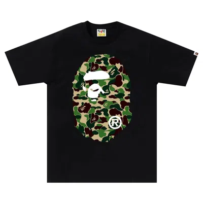 Pre-owned Bape Abc Camo Big Ape Head Tee 'black/green'