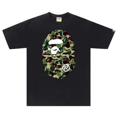 Pre-owned Bape Abc Camo Big Ape Head Tee 'black/green'