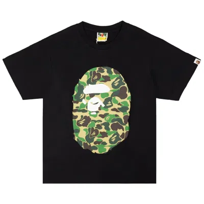 Pre-owned Bape Abc Camo Big Ape Head Tee 'black/green' | Men's Size L