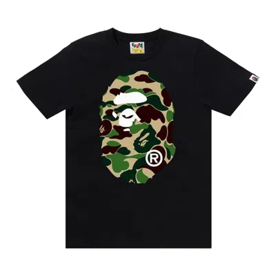 Pre-owned Bape Abc Camo Big Ape Head Tee 'black/green' | Men's Size L