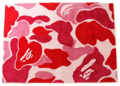 Pre-owned Bape Abc Camo Big Rug Mat In Pink