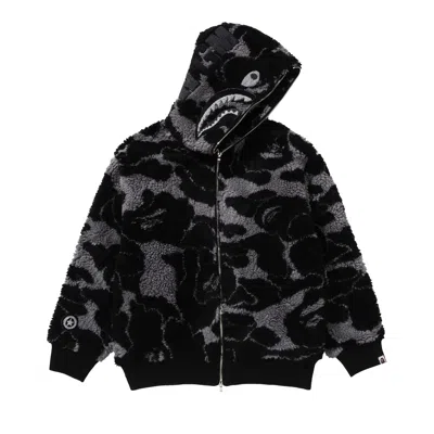 Pre-owned Bape Abc Camo Boa Shark Relaxed Fit Full Zip Hoodie 'black'