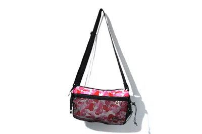 Pre-owned Bape Abc Camo Bungee Cord Shoulder Bag In Pink