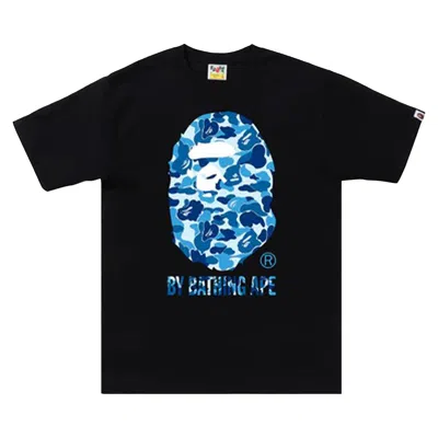 Pre-owned Bape Abc Camo By Bathing Ape Tee 'black/blue'