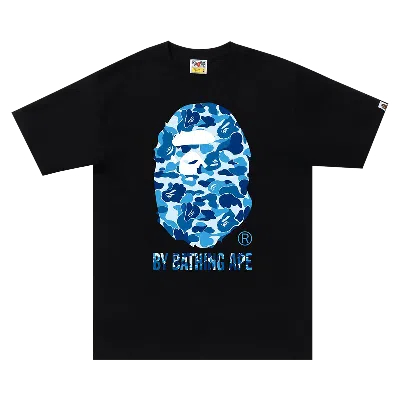 Pre-owned Bape Abc Camo By Bathing Ape Tee 'black/blue'