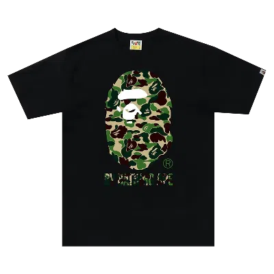 Pre-owned Bape Abc Camo By Bathing Ape Tee 'black/green'
