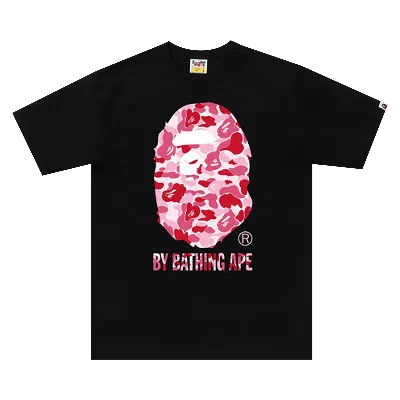 Pre-owned Bape Abc Camo By Bathing Ape Tee 'black/pink'