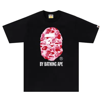 Pre-owned Bape Abc Camo By Bathing Ape Tee 'black/pink'