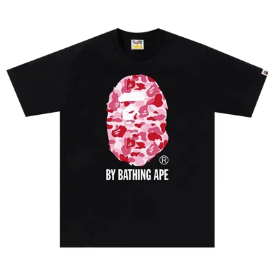 Pre-owned Bape Abc Camo By Bathing Ape Tee 'black/pink'