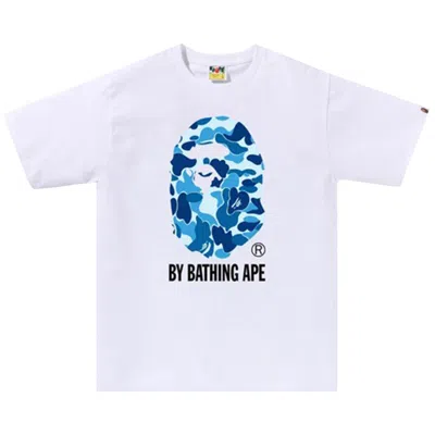 Pre-owned Bape Abc Camo By Bathing Ape Tee 'white Blue' | Men's Size Xl