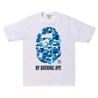 Pre-owned Bape Abc Camo By Bathing Ape Tee 'white/blue'