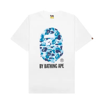 Pre-owned Bape Abc Camo By Bathing Ape Tee 'white/blue'
