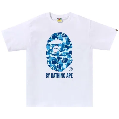 Pre-owned Bape Abc Camo By Bathing Ape Tee 'white/blue' | Men's Size Xl