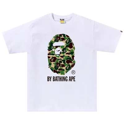 Pre-owned Bape Abc Camo By Bathing Ape Tee 'white/green'