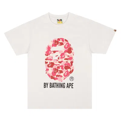 Pre-owned Bape Abc Camo By Bathing Ape Tee 'white/green'