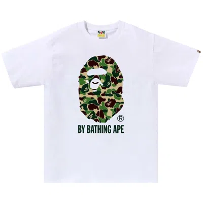 Pre-owned Bape Abc Camo By Bathing Ape Tee 'white/green' | Men's Size M