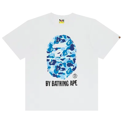 Pre-owned Bape Abc Camo By Bathing Tee 'white/blue'