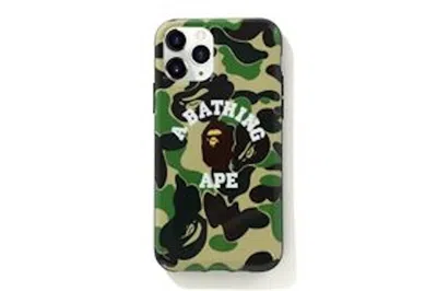 Pre-owned Bape Abc Camo College Iphone 11 Pro Case In Green