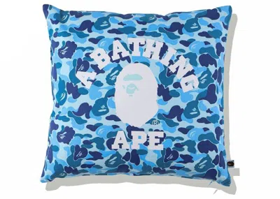 Pre-owned Bape Abc Camo College Square Cushion In Blue