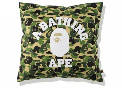 Pre-owned Bape Abc Camo College Square Cushion In Green
