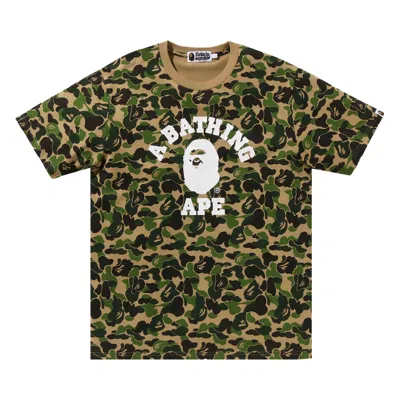 Pre-owned Bape Abc Camo College T-shirt 'green'