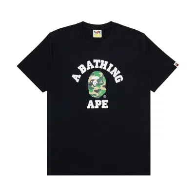 Pre-owned Bape Abc Camo College Tee 'black Green' | Men's Size M