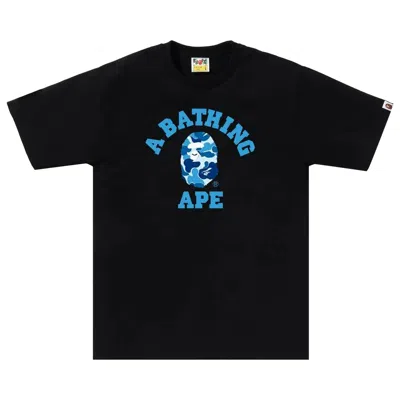 Pre-owned Bape Abc Camo College Tee 'black/blue' | Men's Size Xxl