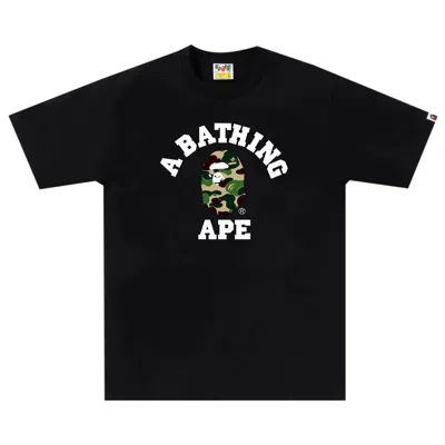 Pre-owned Bape Abc Camo College Tee 'black/green'