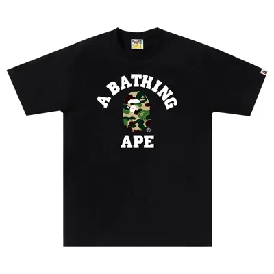 Pre-owned Bape Abc Camo College Tee 'black/green'