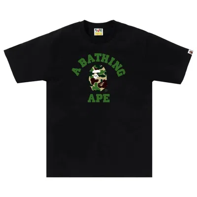 Pre-owned Bape Abc Camo College Tee 'black/green' | Men's Size S