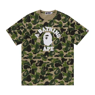 Pre-owned Bape Abc Camo College Tee 'green' | Men's Size L