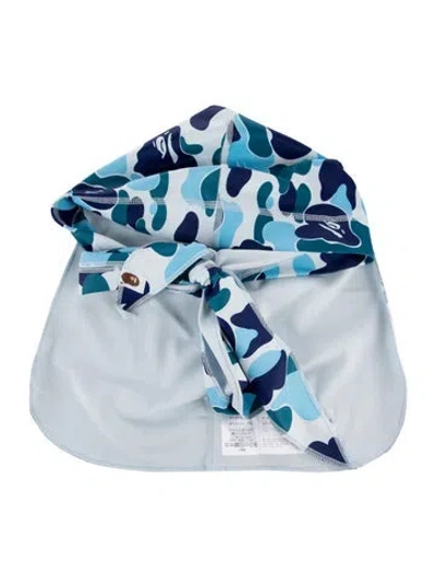Pre-owned Bape Abc Camo Du-rag W/tags In Blue