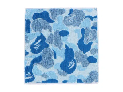 Pre-owned Bape Abc Camo Hand Towel In Blue