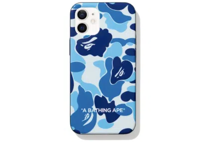 Pre-owned Bape Abc Camo Iphone 12 Mini Case In Blue