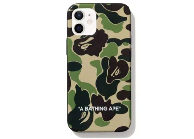 Pre-owned Bape Abc Camo Iphone 12 Mini Case In Green