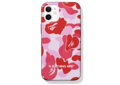 Pre-owned Bape Abc Camo Iphone 12 Mini Case In Pink