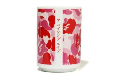 Pre-owned Bape Abc Camo Japanese Tea Cup In Pink