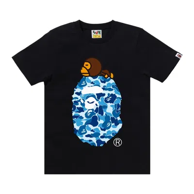 Pre-owned Bape Abc Camo Milo On Big Ape Tee 'black' | Men's Size S