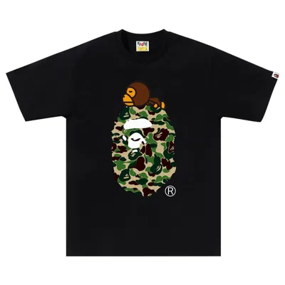 Pre-owned Bape Abc Camo Milo On Big Ape Tee 'black/green' | Men's Size Xxl