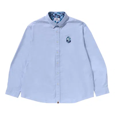 Pre-owned Bape Abc Camo One Point Relaxed Fit Shirt 'sax' | Blue | Men's Size S