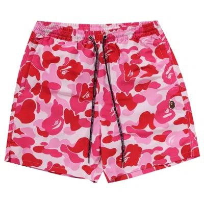 Pre-owned Bape Abc Camo One Point Relaxed Fit Water Shorts 'pink' | Men's Size M