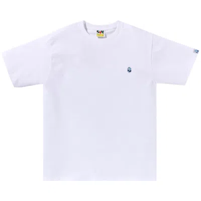 Pre-owned Bape Abc Camo One Point Tee 'white/blue' | Men's Size S