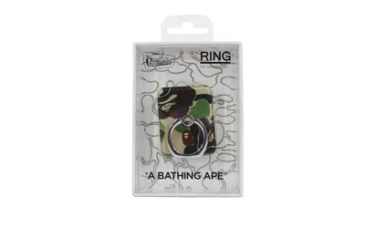 Pre-owned Bape Abc Camo Phone Ring In Green