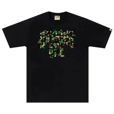 Pre-owned Bape Abc Camo Rebuild Nyc Logo Tee 'black/green' | Men's Size M