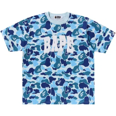 Pre-owned Bape Abc Camo Relaxed Fit Logo Tee 'blue' | Men's Size L