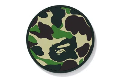 Pre-owned Bape Abc Camo Rubber Coaster In Green