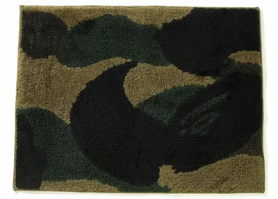 Pre-owned Bape Abc Camo Rug Mat In Green