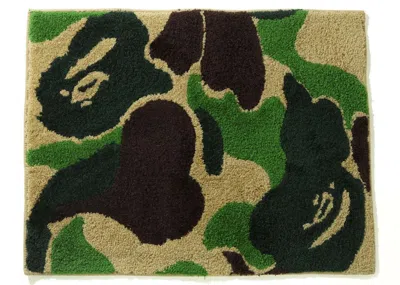 Pre-owned Bape Abc Camo Rug Small Mat In Green