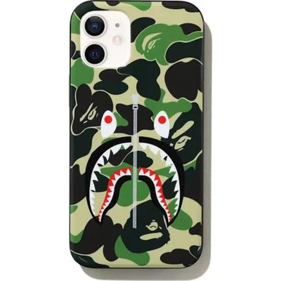 Pre-owned Bape Abc Camo Shark Iphone 12 Mini Case In Green